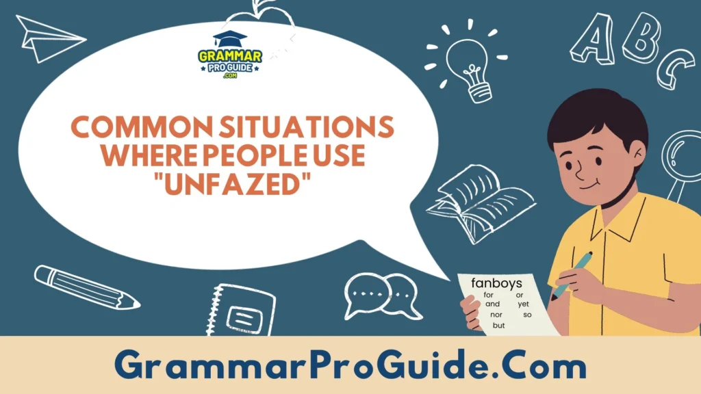 Common Situations Where People Use "Unfazed"